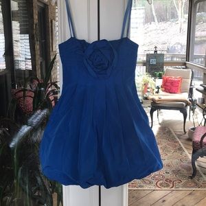 Blue, strapless mini dress. Only worn once